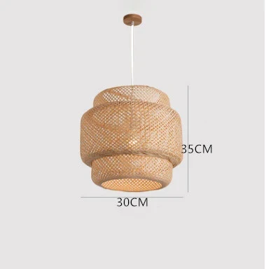 Hand Gebreide Chinese Stijl Weven Hanglampen 18/19/30 Cm Bamboe Hanglamp Restaurant Home Decor verlichtingsarmaturen