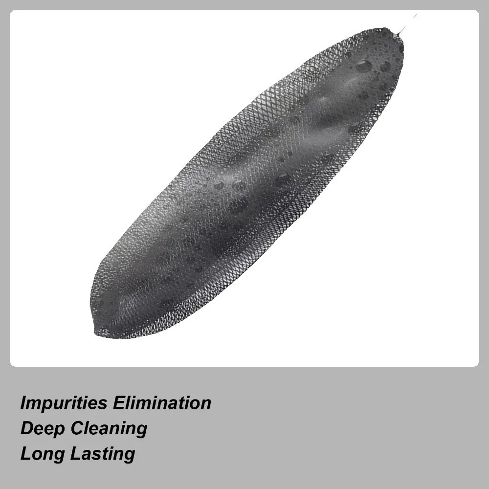 Ultra-Long Exfoliating Washcloth Multi-Function Silver-ion Back Exfoliating Scruber Back Cleaning With Drawstring