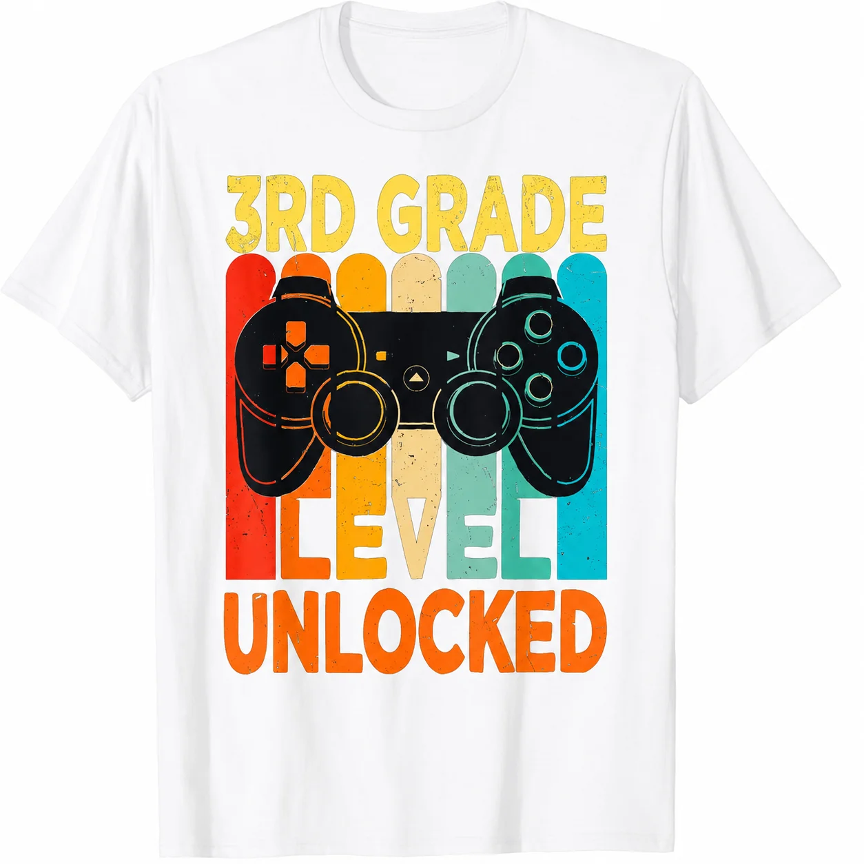 Hello 3Rd Grade Level Unlocked Video Game Back To School Boy T-Shirt Back To School Tees Teacher Colorful Doodle Men's T Shirt