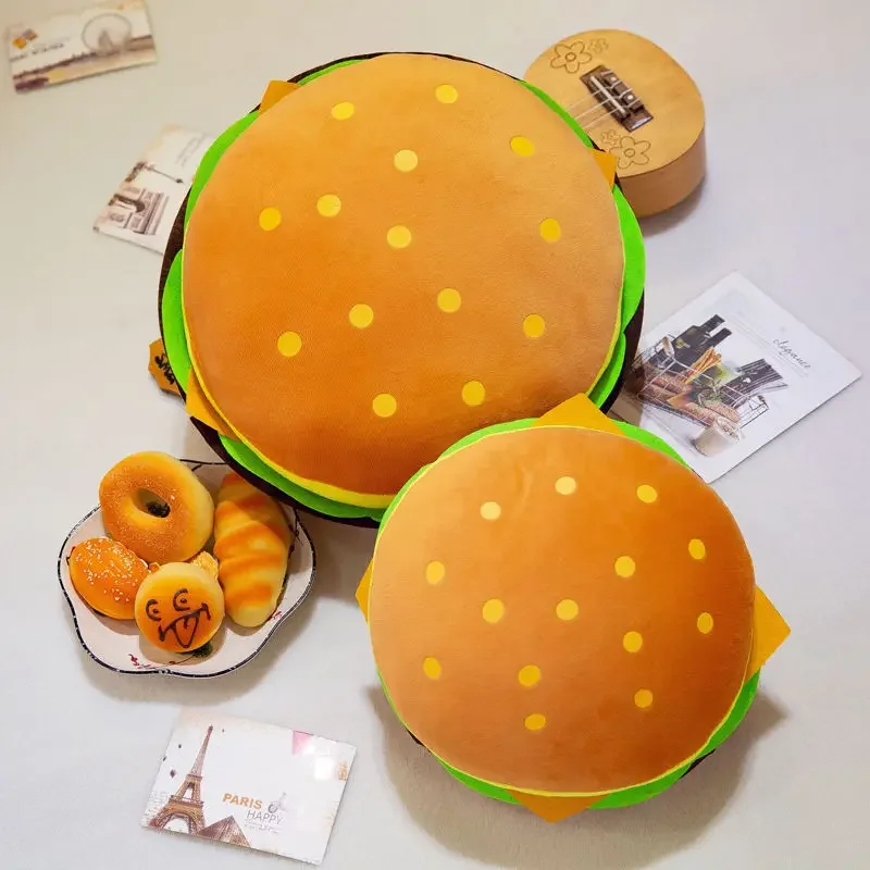 French Fries Hamburger Plush Toy Cute Pizza Foodie Snack Throw Kawaii Christmas Gift Pillow Kids Stuffed Toys Room Decoration