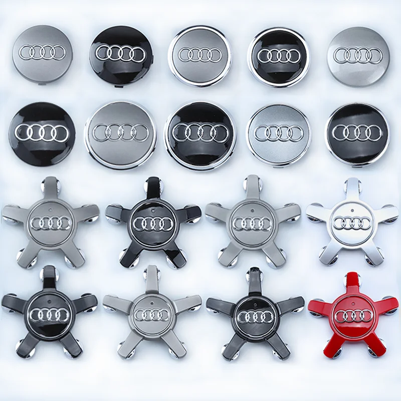 4 pz 60mm 61mm 68mm 69mm 135mm Car Styling AUDI Wheel Center Cap coprimozzo Badge per A3 A4 A5 A6 A7 A8 S4 accessori Auto