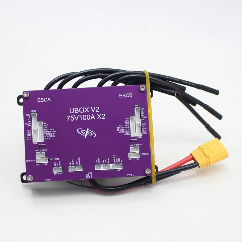 UBOX V2 75V 200A Dual Motor Controller Based On VESC With Ewheel ADC Adapter Bluetooth Module For Scooter Electric Skateboard