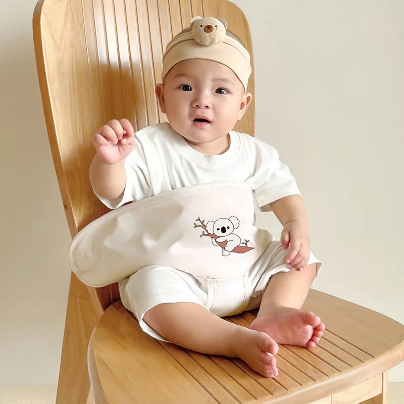 

Портативный детский обеденный стул с ремнем безопасности с фиксированным ремнем, регулируемый детский стульчик для кормления для использования в помещении и на открытом воздухе, легкий для малышей