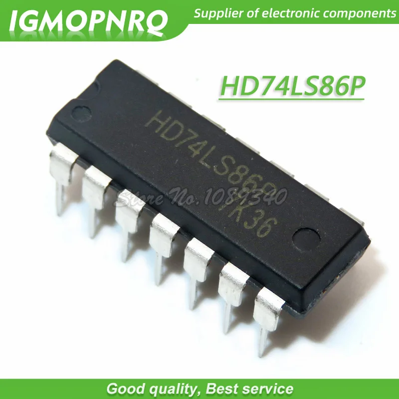 10pcs/lot HD74LS86P HD74LS86 74LS86 DIP-14 IC Four-OR gate logic circuit chip New Original