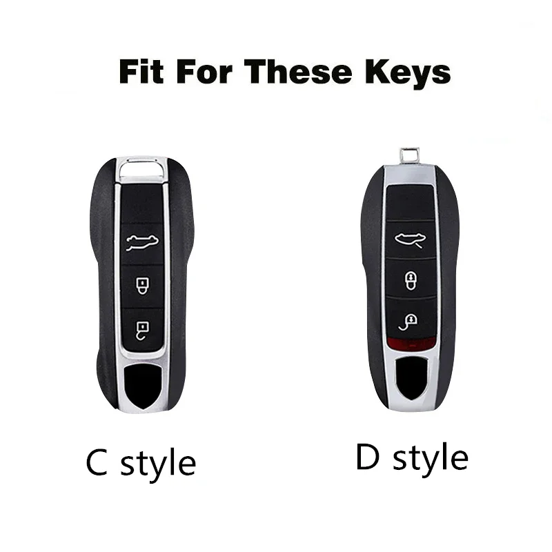 Car Key Case Cover Shell For Porsche Panamera Spyder Carrera Macan Boxster Cayman Cayenne 911 970 981 991 Keychain Accessories