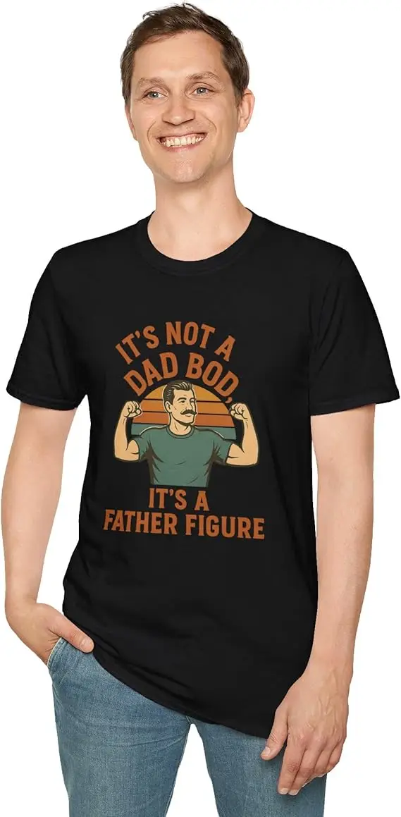 Lustiges Vatertags-T-Shirt, Es ist kein Papa-BOD, es ist eine Vaterfigur, lustiges Retro-Vintage-Geschenk für Papa, Y2k Herrenmode Witz-T-Shirt – Detail 8
