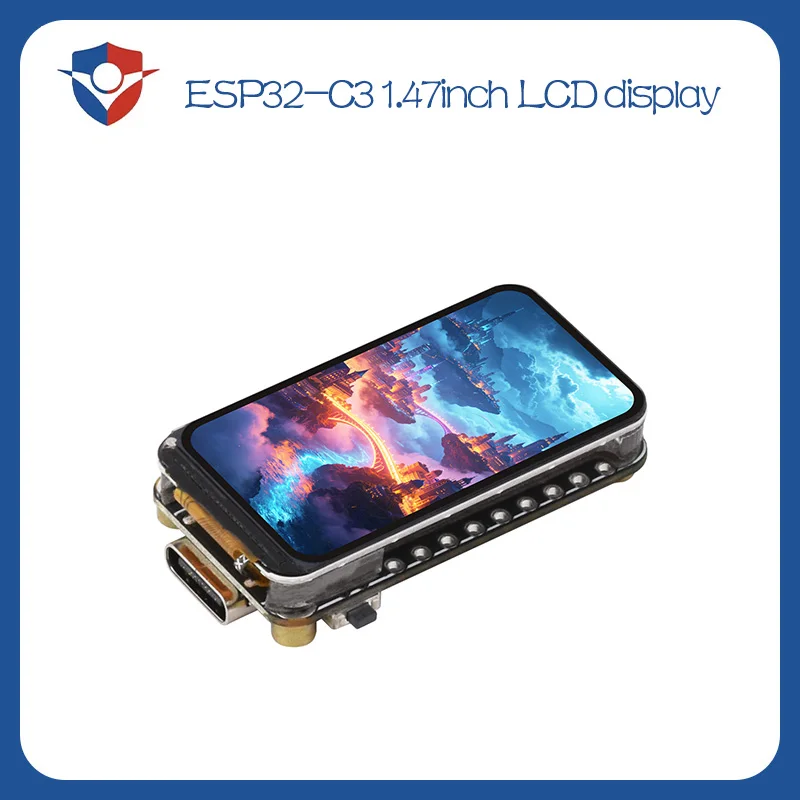 ESP32-C3 1.47inch LCD Display Development Board, RISC-V 32-bit Single-core Processor, 172x320 Resolution, 262K Color, 2.4GHz Wi-