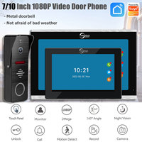 7/10 Inch Video Wifi Intercom System for Home Tuya Smart Video Doorbell Camera 160° Wired 1080P Touch Monitor