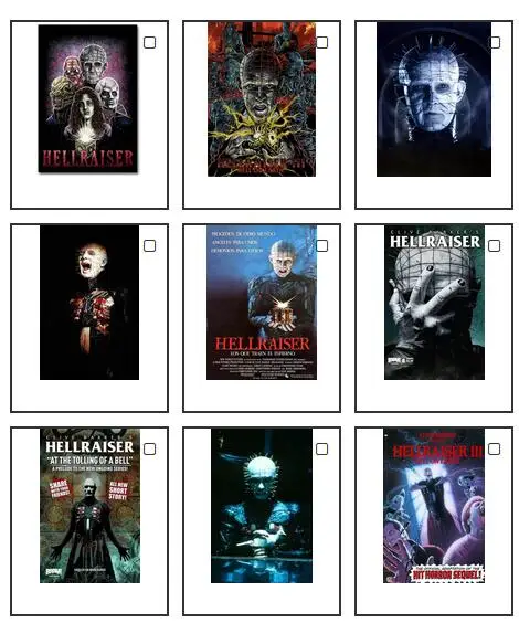 

Lot style Choose Classic Movie HELLRAISER Print Art Canvas Poster For Living Room Decoration Home Wall Decor Picture