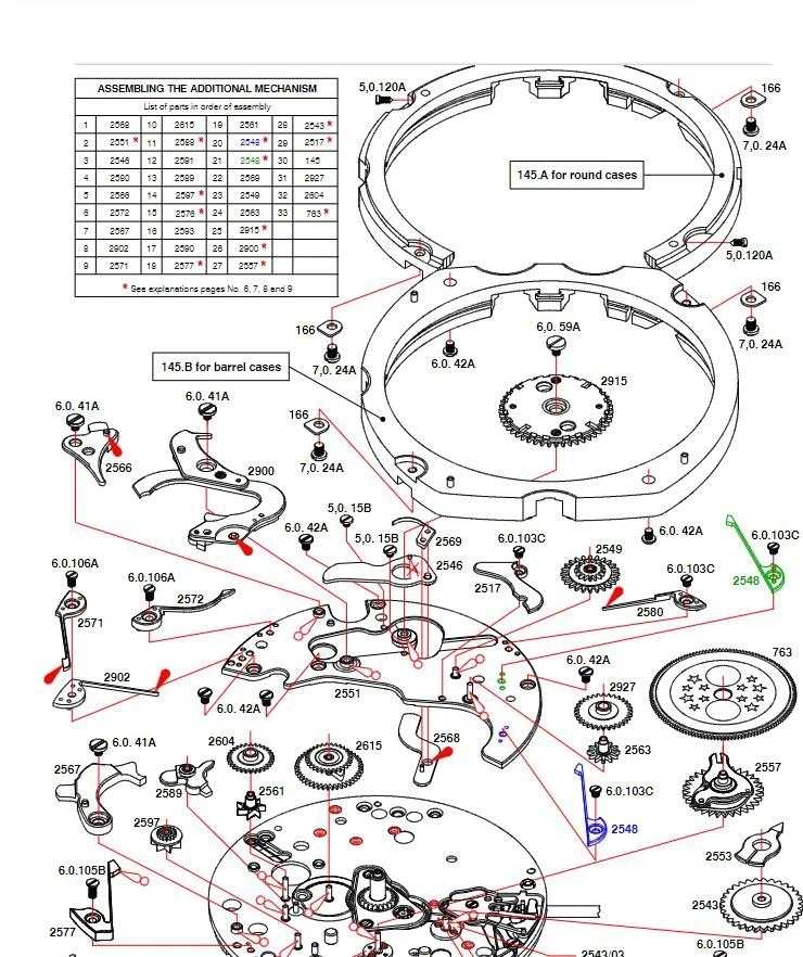 1PCS USB Stick Luxury Complex Watch Movement Repair Study Materials Exploded View e-Book Atlas PDF for Watchmaker