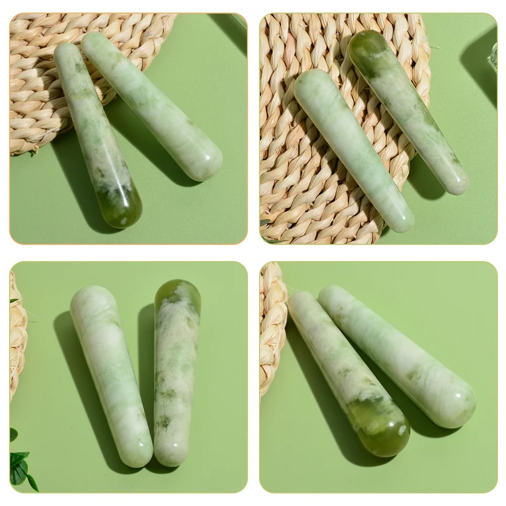 

Portable Jade Massage Stick Smooth Round Edges Acupoint Massager Handheld Foot Massage Tool Muscle Relaxation Pain Relief Rod
