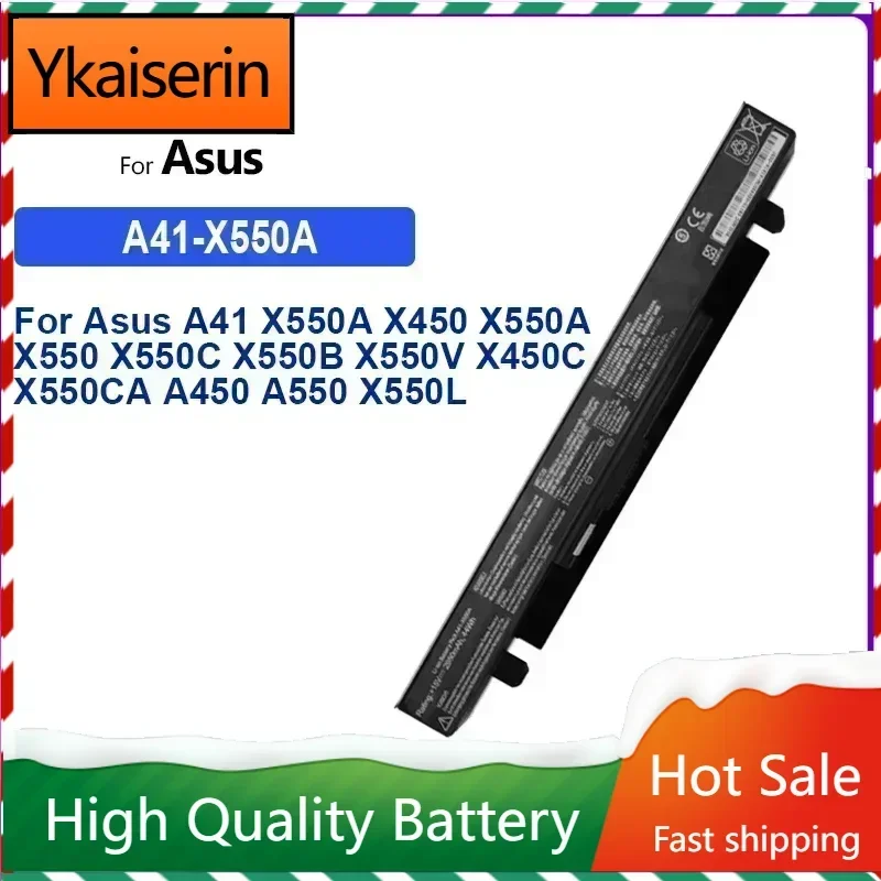 X550A A41-X550A A41-X550 Laptop Battery for ASUS X550 X550A X550B X550V X450 X450C X450V A450 A550 A550C F450 F550 F550V  + NO