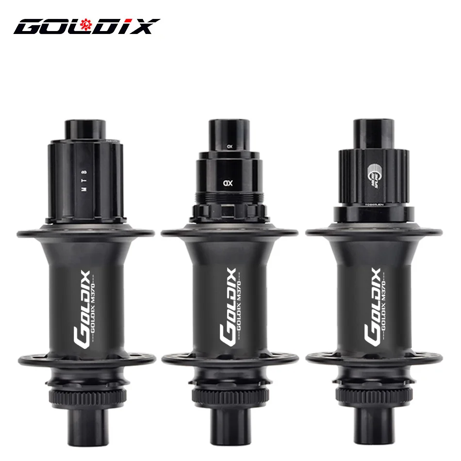 GOLDIX GDX370 Bicycle Hub Sealed Bearing Center Lock Disc Brake J-Bend 28 Holes Ratchet 36T BOOST MTB Hub for Shimano HG MS XD