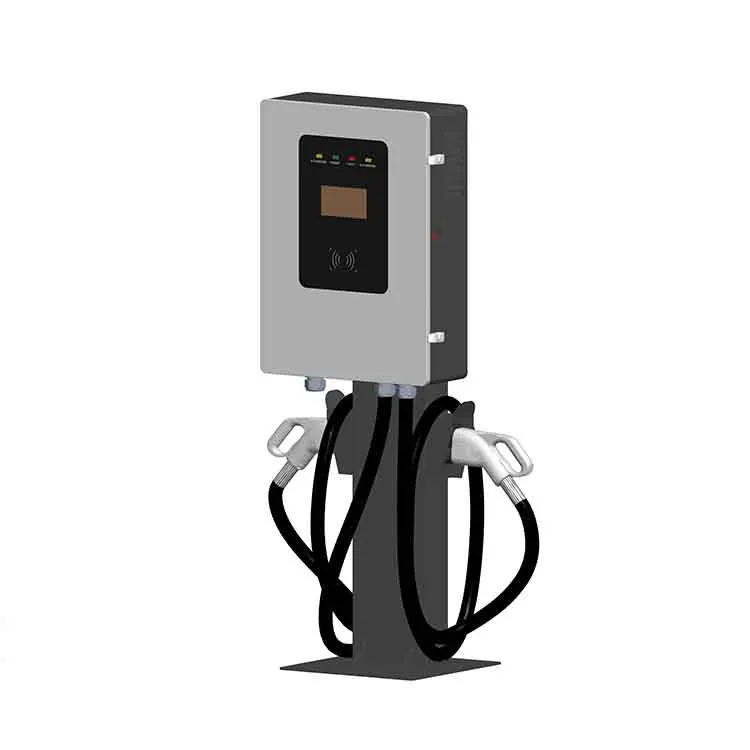 New Commercial EV Charger 40kW Dual Gun DC Car Station 7 Inch Digital Advertising Screen CCS1 400V IP55 Galvanized Steel DC