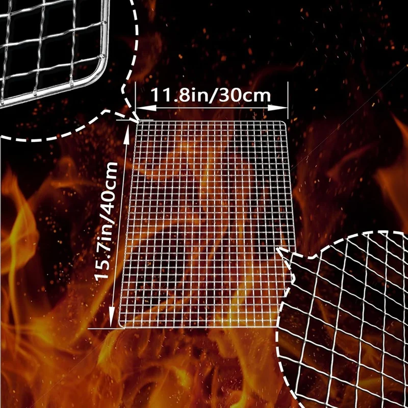 Topper Grill descartável, substituição da cremalheira do cozimento, acessórios do BBQ para grelhadores do fumador ao ar livre, 11.8x15.7 ", 10Pcs
