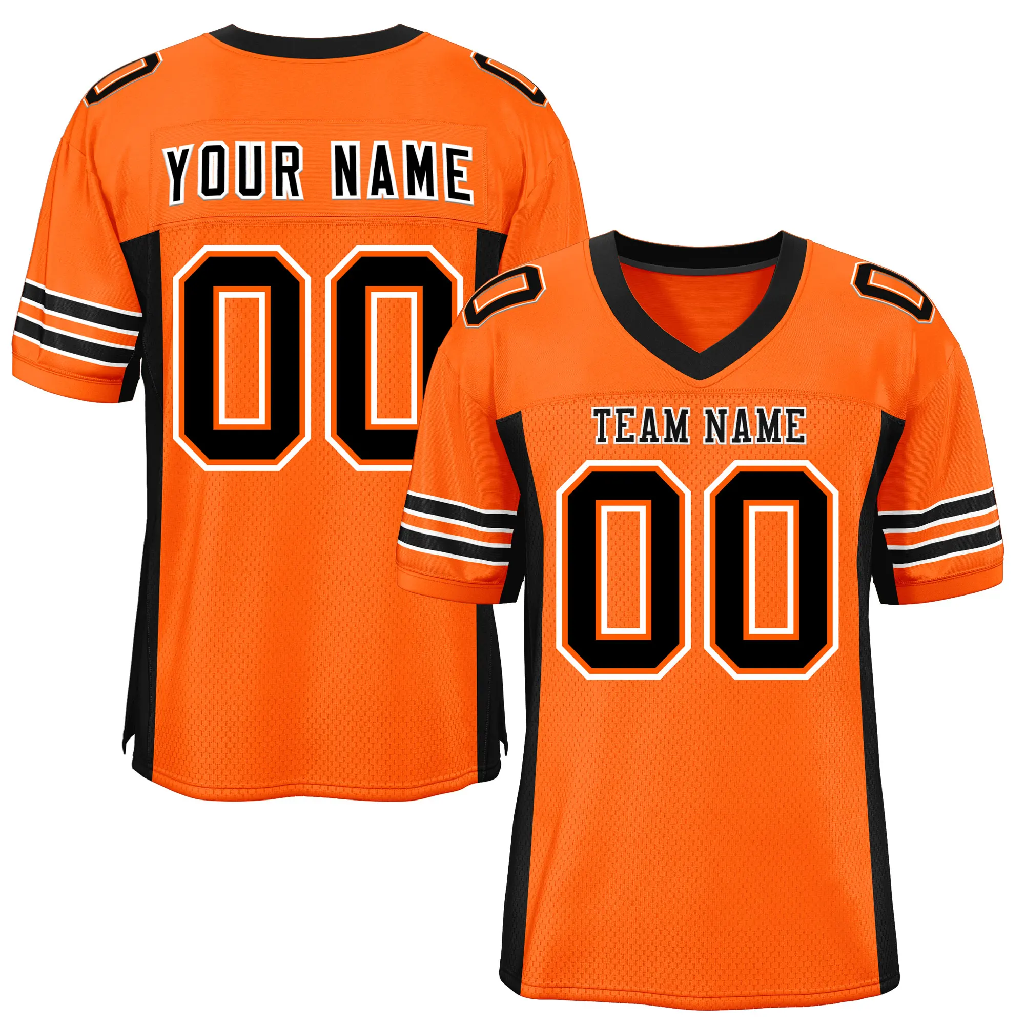 Custom Football Jersey Practice Football Uniform Printed Name & Number Short Sleeves Athletic Tee Shirts Big Size