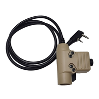 New U94 PTT Cable Plug Adapter for Baofeng UV-5R UV-S9 Plus UV-82 AR-152 UV-10R Walkie Talkie Two Way Radio Brown