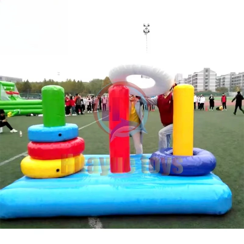 

Entertainment puzzle and ring game team building sports inflatable tower for meetings and events