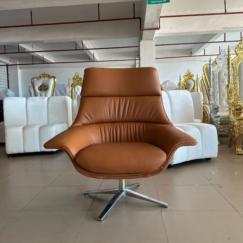 Modern Minimalist Leather Sofa Chair Factory Direct Sales for Living Room Single Seat Comfortable Home Furniture