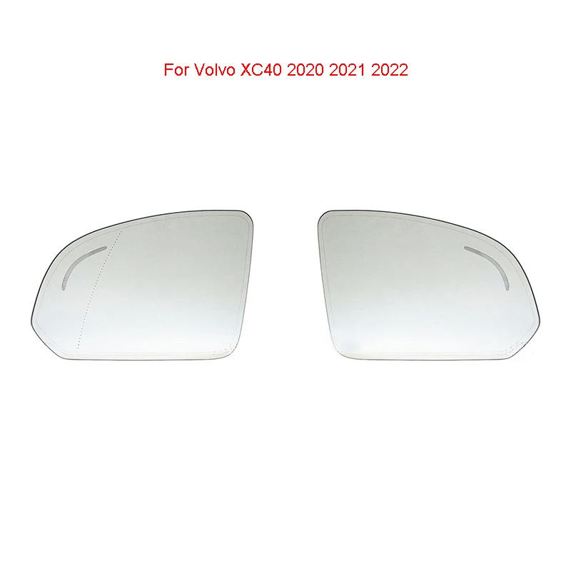 

Auto Left Right Heated Blind Spot Warning Wing Rear Mirror Glass For Volvo XC40 2020 2021 2022