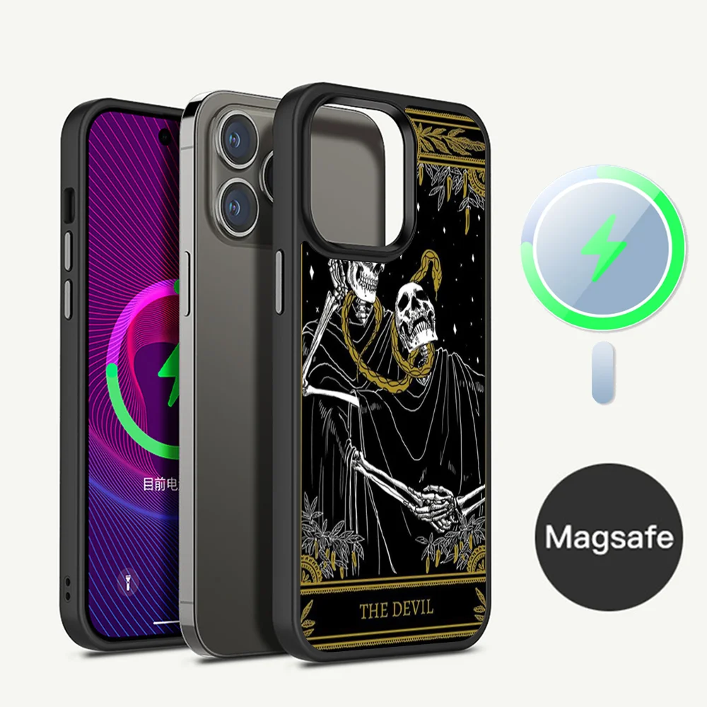 

Le Tarot Egyptien de Dusserre Art Phone Case Magnetic Case For iPhone 14 13 12 11 15 Pro Max Plus Mini For Magsafe Wireless Char