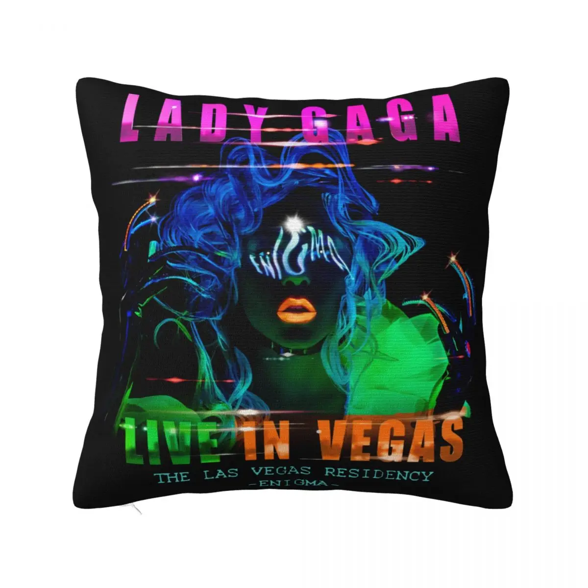 Lady Gaga Live In Vegas Enigma Tour 2019 With Dates Men Black S 4Xl Ba Male Pillow Case