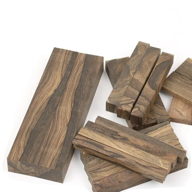 1 pezzo di legno di cachi nero Ziricote, Ciricote (Cordia Dodecandra) Manico di coltello messicano in ebano Materiale Materiali per la produzione di coltelli