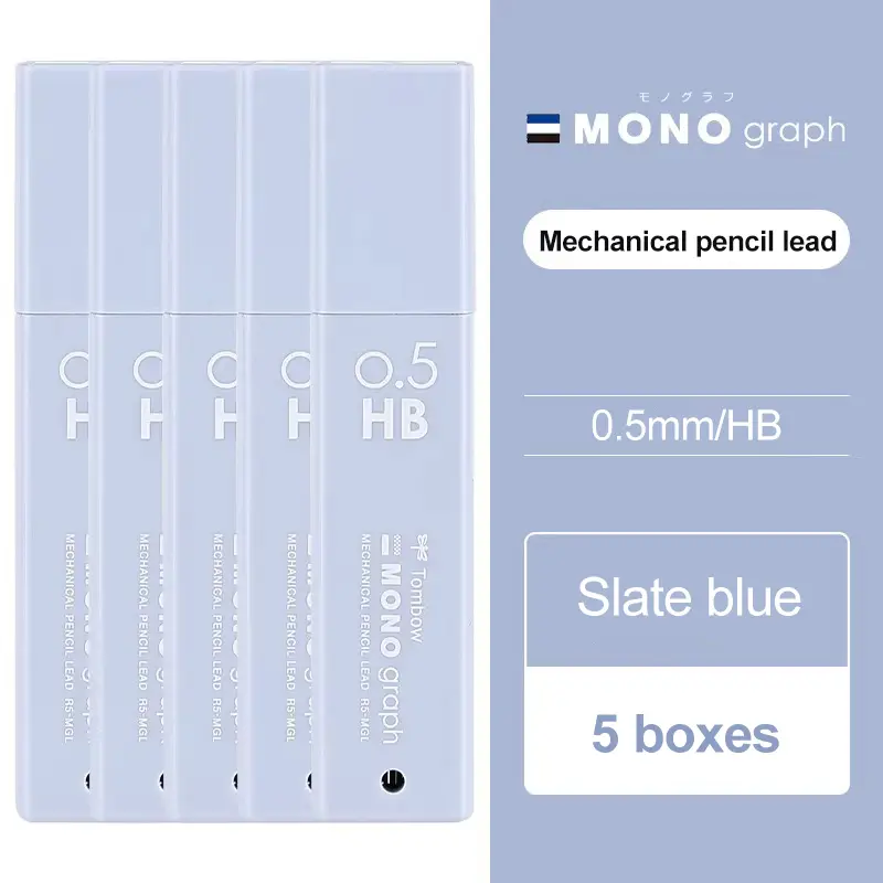 5pcs Japan Tombow Mechanical Pencil Lead MONO Graph 0.5mm Non Breakable Lead Student 2B/HB Activity Lead XCR5-MGL Art Supplies - Image 13