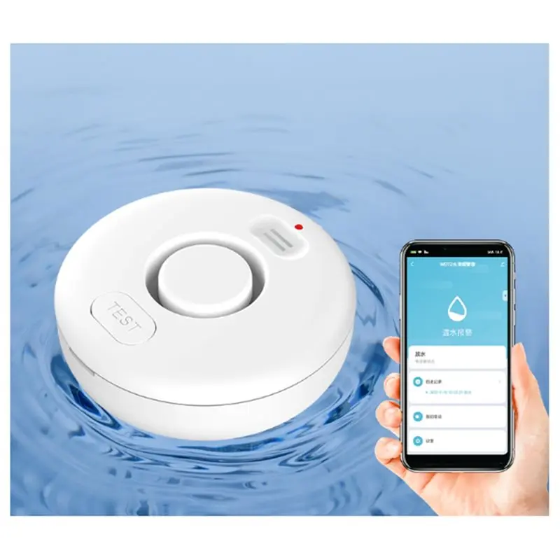 ABVG-For Home Security-Smart Water Leak Detector Wireless Sensor With Remote APP Notifications For Overflow Detection
