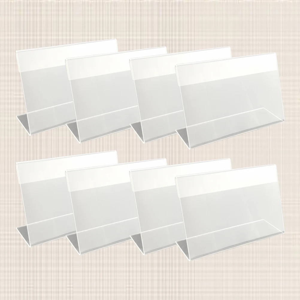 

30pcs 6X4Cm Acrylic Shelf Label Holders Plastic Transparent Price Tags For Supermarkets Retail Clear Reusable File