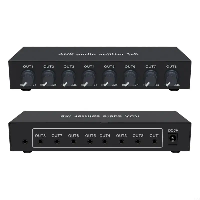 1 In 8Out Sound Splitter With Precise Tone Control For High Fidelitys Stereo Sound Distribution Box for Recording Studio F19E