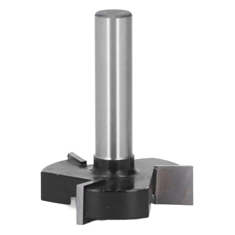 3 Teeth Surfacing Router Bit 12mm Shank T Shaped Design Wood Milling Cutter 49mm Cutting Diameter Hard Alloy Carbon Stee