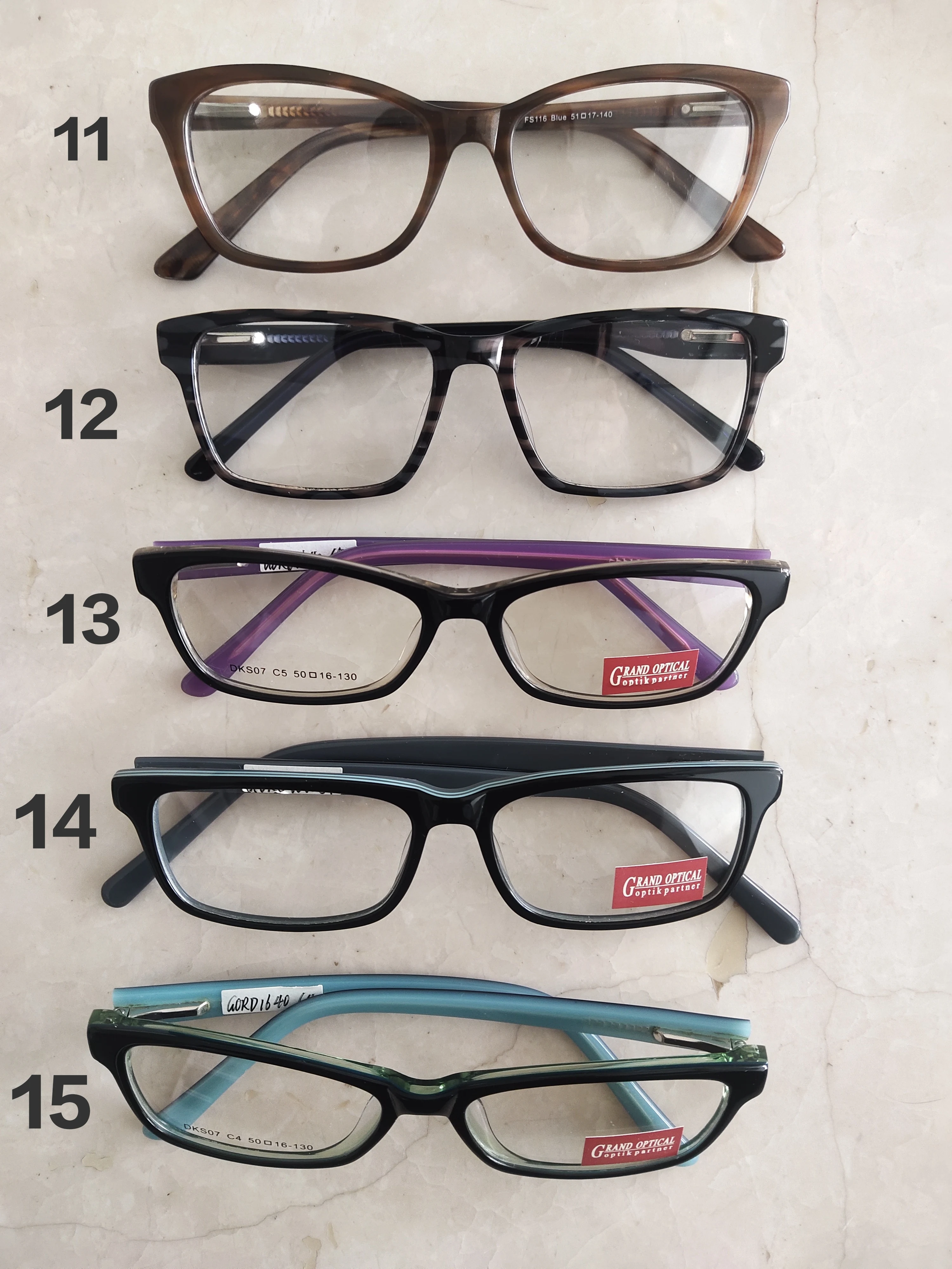 China Wholesale Mixed Acetate frames Style Series Myopia Prescription Eyeglasses Male Female Eyewear