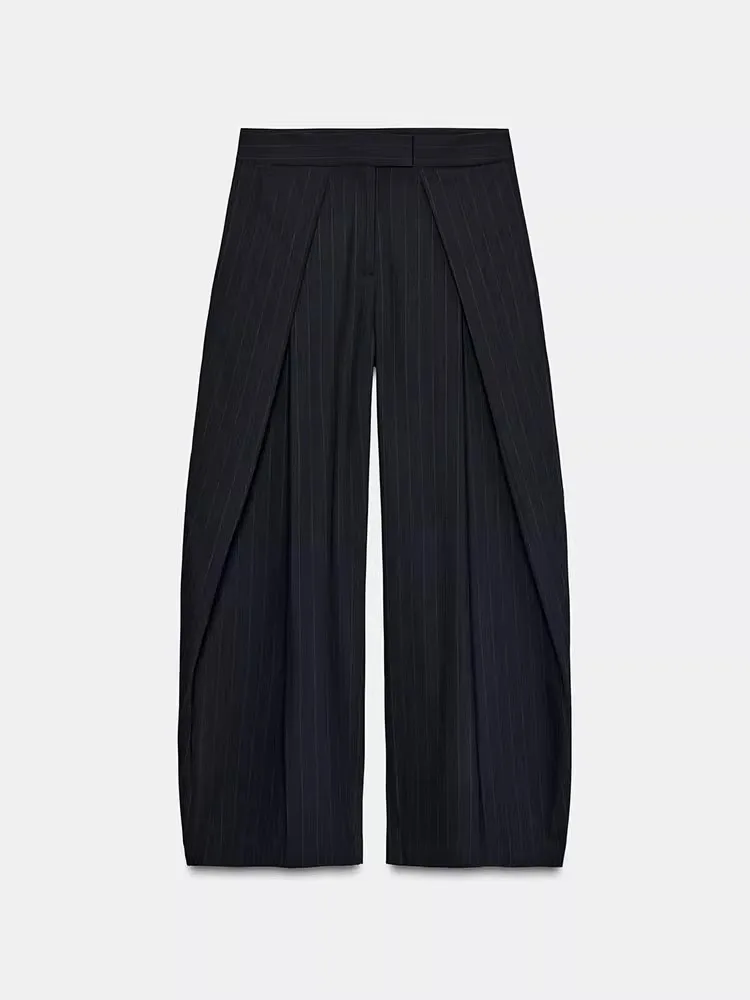 

New Autumn Women's Faion Wide Leg Pants High Waist Long Trousers Versatile Loose Sle Commute Suitable for Ladies
