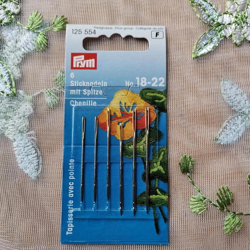 Иглы для вышивки лентами из синели, размеры 22, 20, 18, острые и крупные иглы для шитья, товары для рукоделия