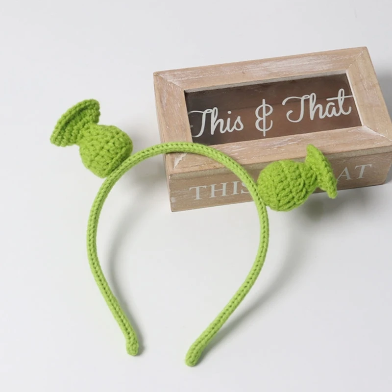 Green Ear Beanie Halloween Green Ear Headband Kid Funny Hat Green Ear Hair hoop Photography Prop Cute Funny Beanie