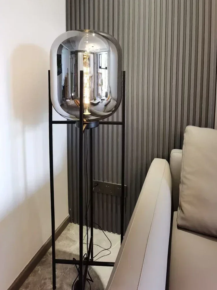 Nordic Living Room Floor Lamp Bedroom Bedside Study Glass Winter Melon Shape Hot Salescheap And Fine