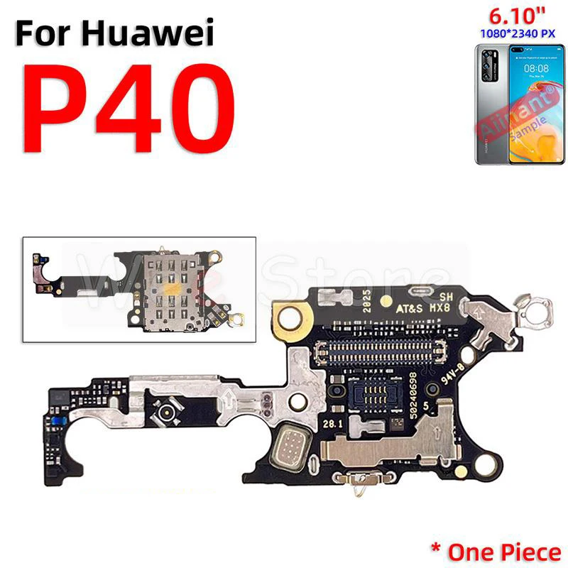 AiinAnt Charger Dock Connector Port Fast Charging Board Flex Cable For Huawei P40 P50 Lite E Pro Plus 4G 5G Phone Parts