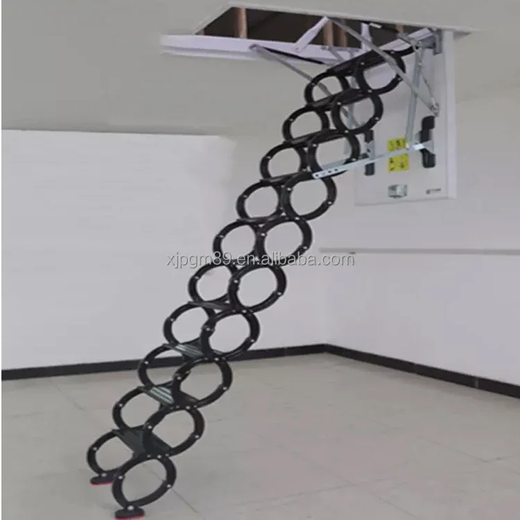 Personal Use Customized Hole Size  Automatic Remote Control Electric Telescopic Loft Attic Ladder Full Automatic Attic Ladder