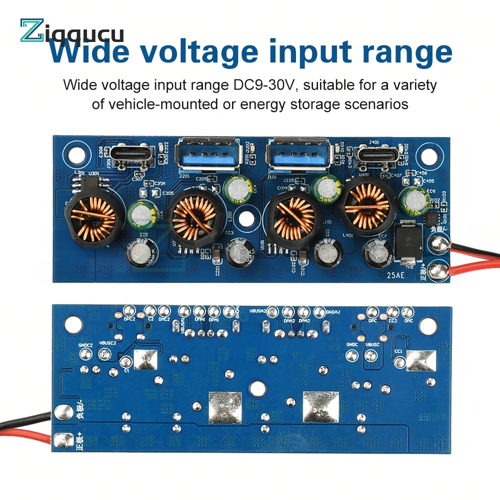 

PD QC 18W/27W Fast Charging Module All-Protocol Smartphone Charger Module DC Car Energy Storage Modification Charging Board
