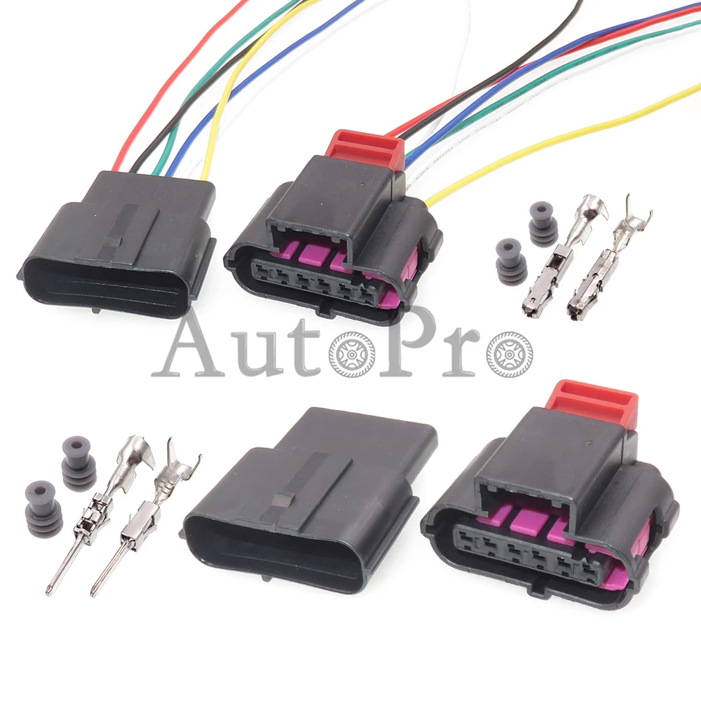 1 Set 6 Hole Auto Starter Waterproof Electric Socket 8K0973706 Accelerator Throttle Pedal Seal Connector 8K0 973 706 For Audi