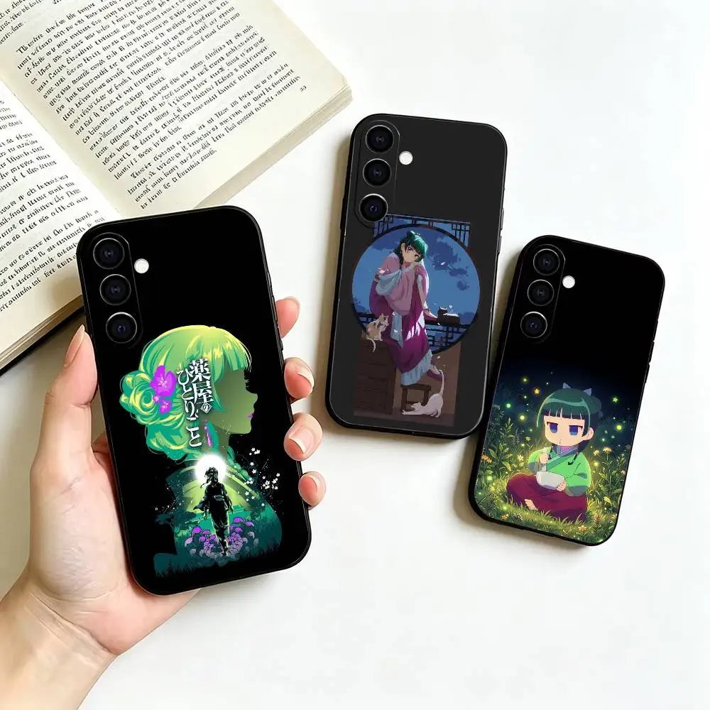 -M-Maomao Black Soft Silicone Phone Case for Samsung Galaxy A73, A42, A72, A70, A53, A52, A51