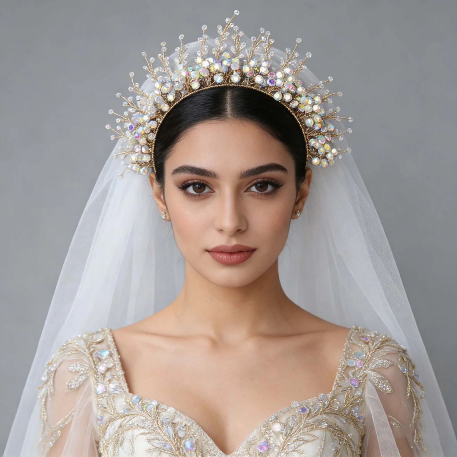 

Women Crystal Rhinestone Hairband Wedding Hair Accessory Elegant Design for Bridal and Party