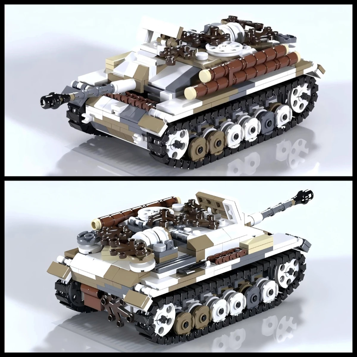 MOC German Type 3 Assault Gun G-Tank Building Blocks Set  Armored Combat Vehicles Model Kids Puzzle Toy Adult Collection Gift