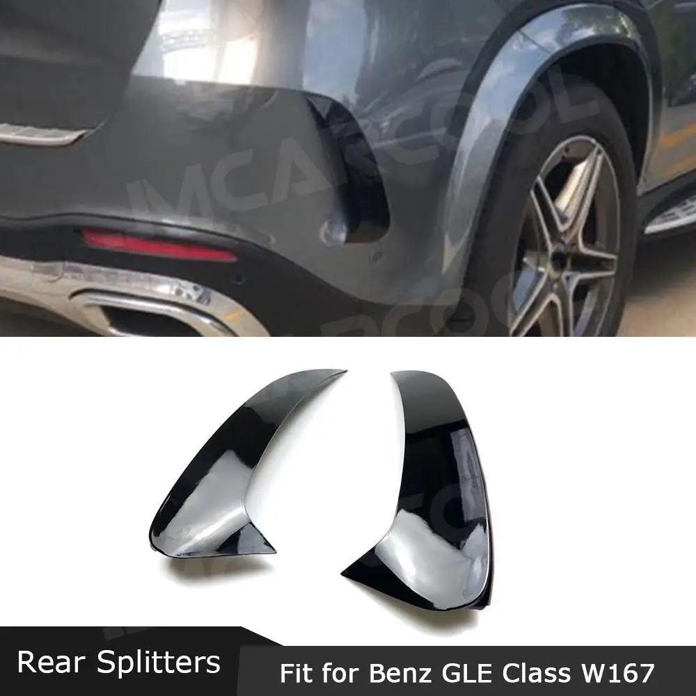 

ABS Gloss Black Auto Car Rear Bumper Lip Splitters for Mercedes Benz GLE Class W167 GLE53 AMG SUV 2020+