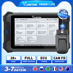 VDIAGTOOL VD80BT LITE Car Diagnostic Scanner AI Assisted 28+ Resets Wireless ECU Coding All System Bi-Directional Scanner FCA