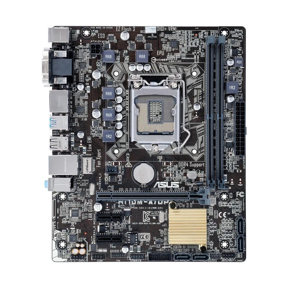 اللوحة الأم ASUS H110M-A/DP LGA 1151 إنتل H110 DDR4 32GB دعم Celeron G3900 i3-6300 7100 6500 وحدة المعالجة المركزية مايكرو ATX