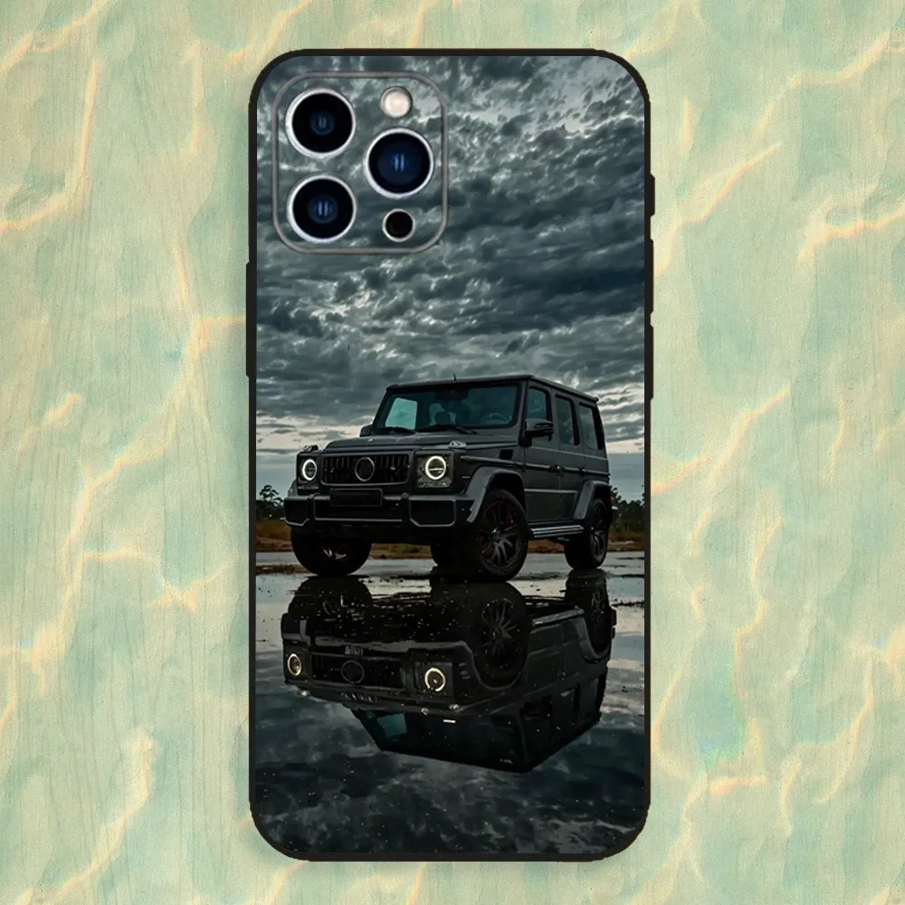 Cool M-Mercedes-G63 Car Phone Case For iPhone 16,15,14,13,12,11 Plus,Pro Max,XS,X,XR,SE,Mini,8,7,Soft Silicone Black Cover - view 4