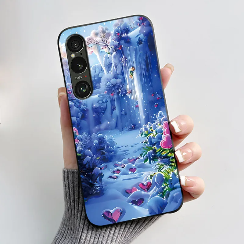 For Sony Xperia 1 VI VII Case Aesthetic Cute Cat Astronaut Soft Silicone Black TPU Back Cover Slim thin Shockproof Shell Fundas - view 2