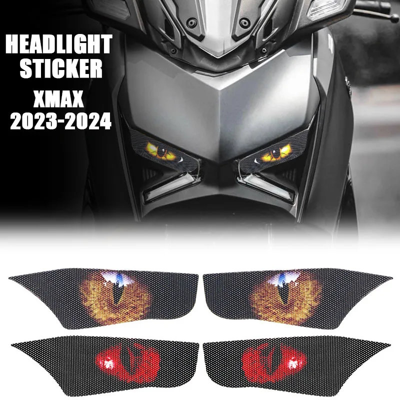 Motorcycle Headlight Protection Stickers For Yamaha XMAX 300 2023 2024 Waterproof Headlamp Decals Accessories For X-Max XMax300